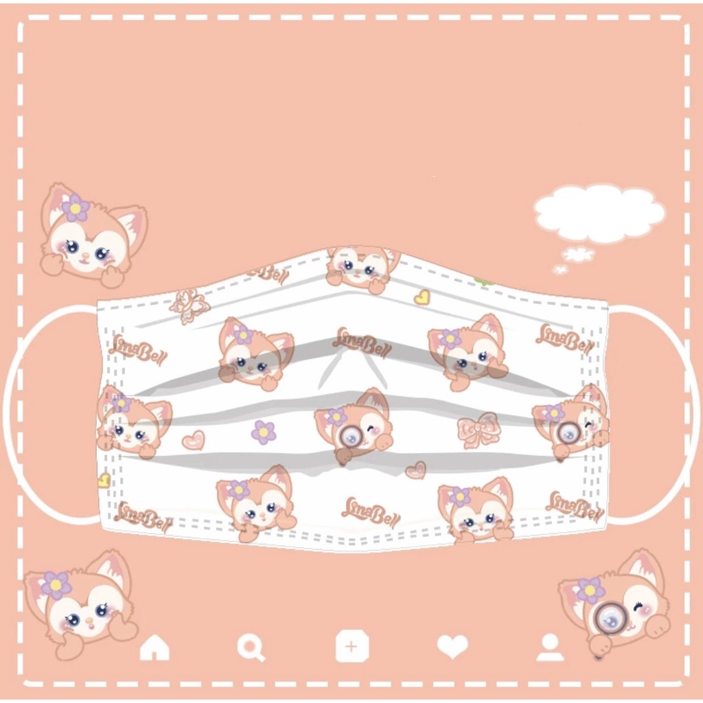 (Bán lẻ) Khẩu trang hoạt hình Hàn Quốc in hình gấu cute đủ mẫu Pandinee KT01