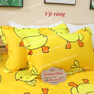 Vỏ gối nằm vịt vàng Poly Cotton siêu mềm mịn, giá cực rẻ 45x65cm