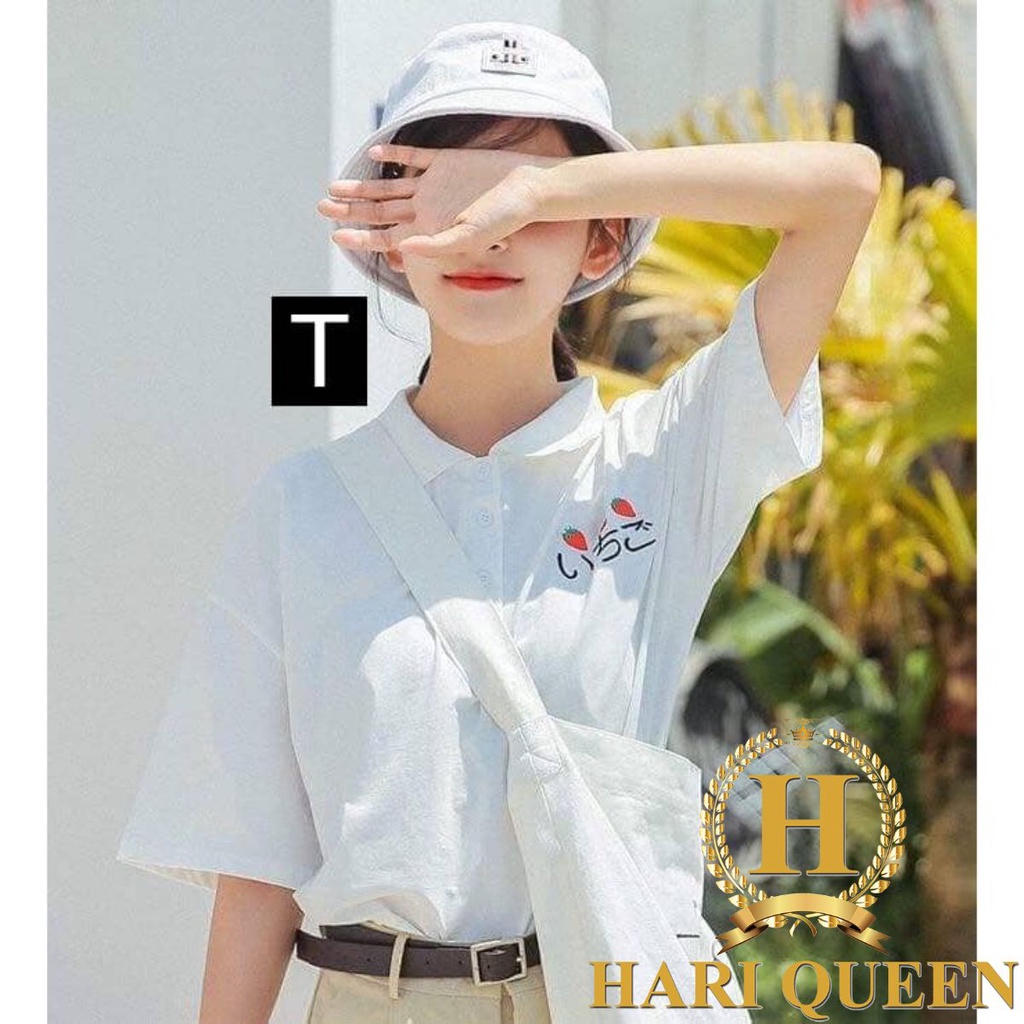Áo polo ba quả dâu tây chữ nhật DTR0519