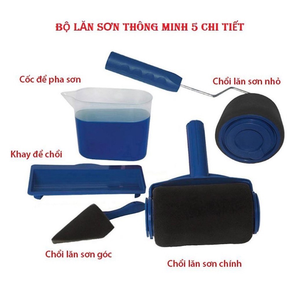 Bộ Cây Lăn Sơn Thông Minh - Bộ Lăn Sơn Không Cần Nhúng