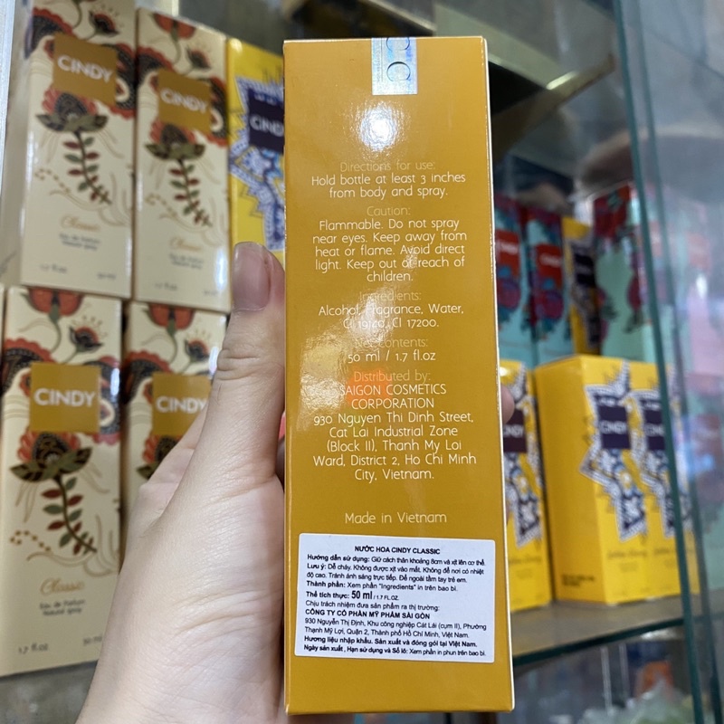 Nước hoa Cindy 30ml, 50ml  bao bì thay đổi theo đợt