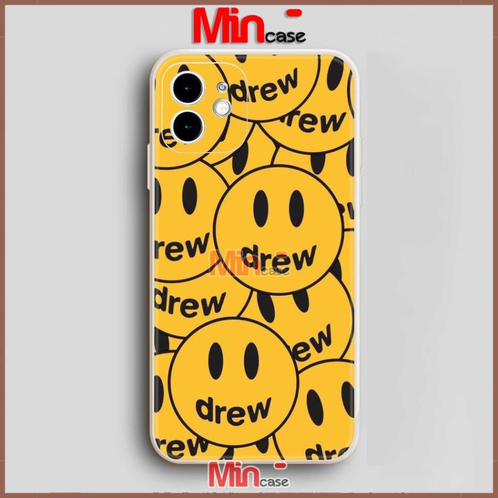 Ốp lưng iPhone Drew cạnh viền vuông silicon mềm dẻo cho iphone 6/6s/7/8/X/XS/XR/11/12/13 Pro Plus Max cute dễ thương đẹp