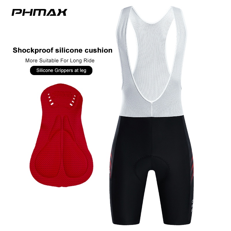 Quần short yếm PHMAX lót gel 5D thời trang thoải mái khi đi xe đạp