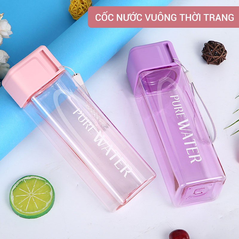 [FREESHIP] Bình nước nhựa trong suốt cho trẻ em, học sinh, bình nước thể thao B2
