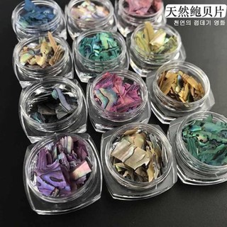Set 12 hũ xà cừ vân gỗ 4D - xà cừ trang trí móng tay phong cách ẩn gel Hàn Nhật  ( SHOP NAIL XINH )