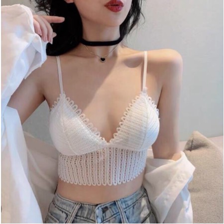 Mẫu Mới- Áo lót bra ren cài sau dây kép sexy 384