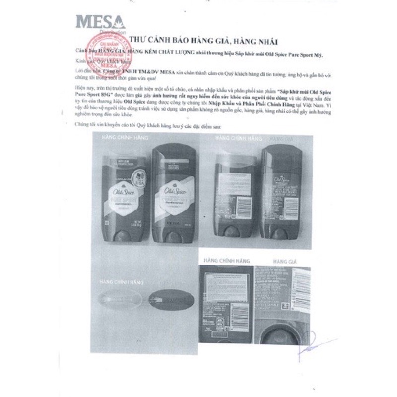 Lăn khử mùi Old Spice Pure Sport - Mỹ