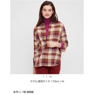 Sơ mi nữ kẻ chất dạ mỏng mềm flannel UNIQLO NHẬT