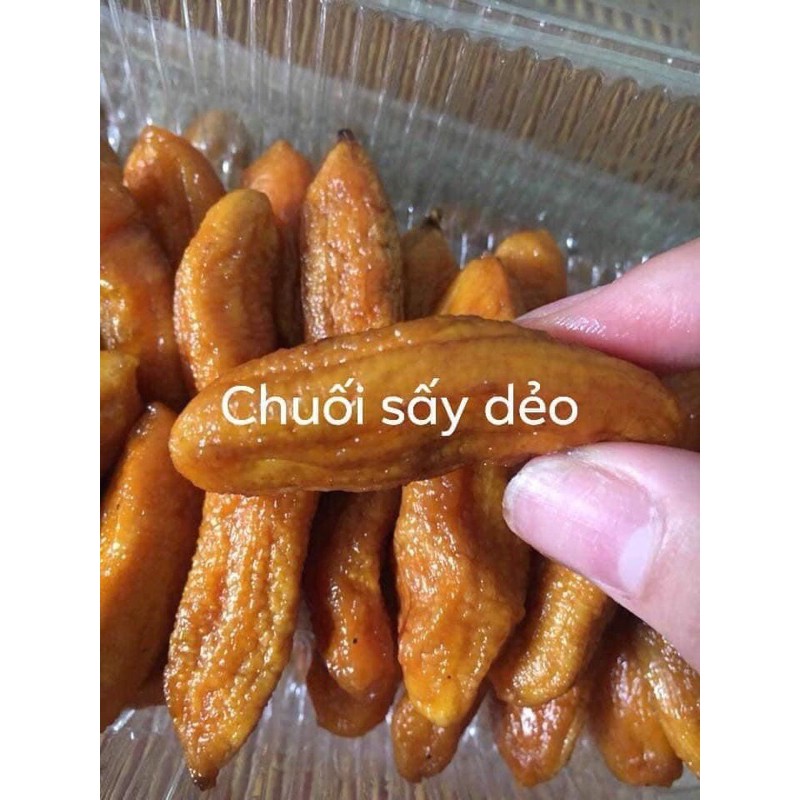 Chuối ngự sấy dẻo sạch ko chất bảo quản hộp 500gr