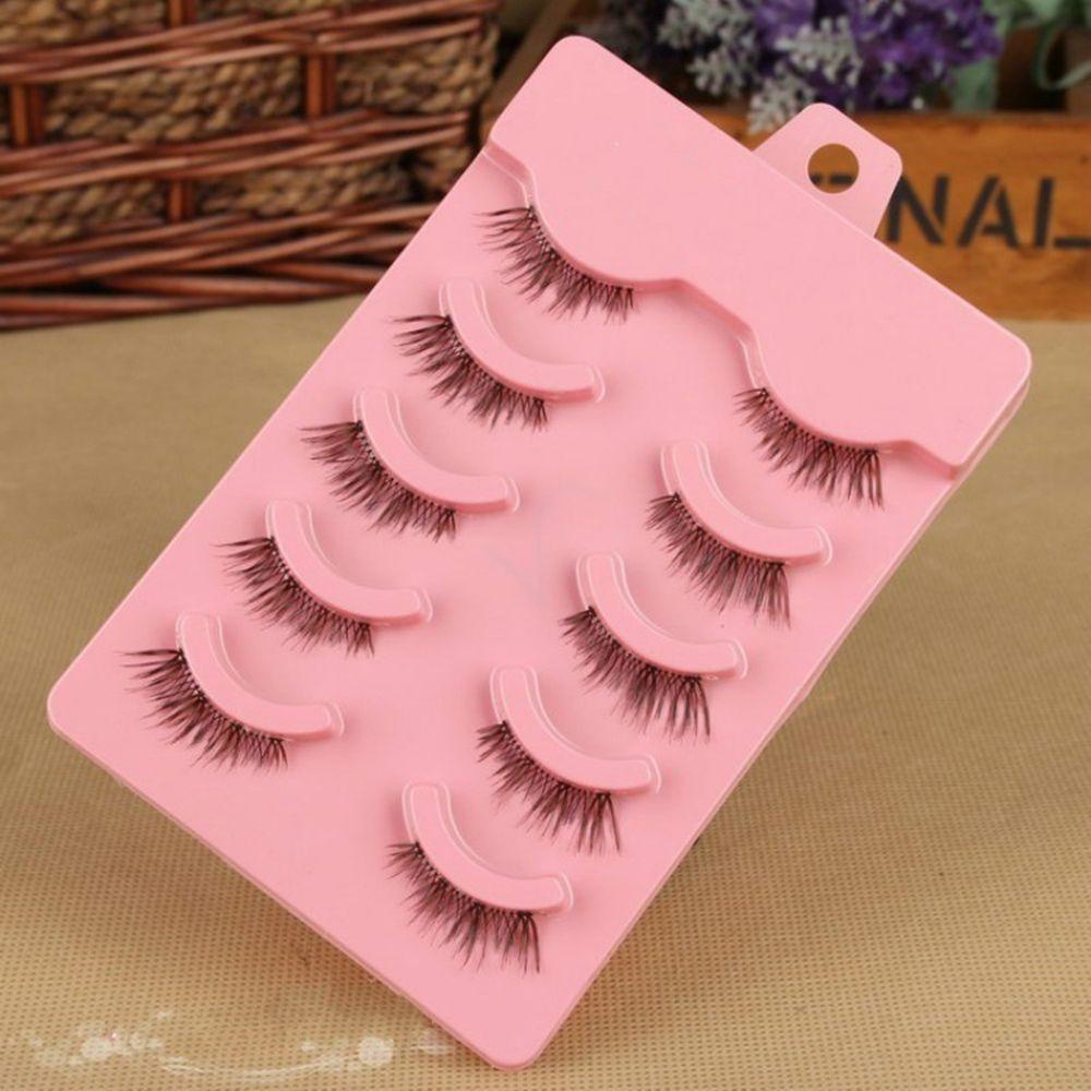 Set 5 Cặp Lông Mi Giả Màu Đen Nối Dài Trang Điểm Dự Tiệc