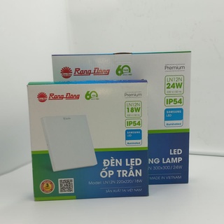 Đèn Led ốp trần vuông nổi Rạng Đông LN12N 220 × 220 /18 W và 300 × 300 / 24W