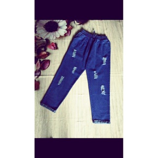 Quần baggy jean cạp chun