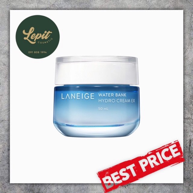 Kem dưỡng ẩm dành cho da dầu và da hỗn hợp Laneige Water Bank Hydro Cream EX và Moisture Cream Ex