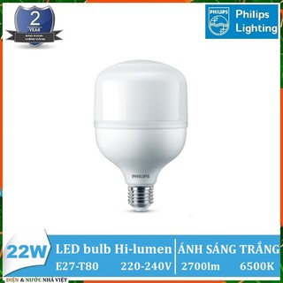Bộ đèn led bulb hi-lumen philips 22w tforce core g3