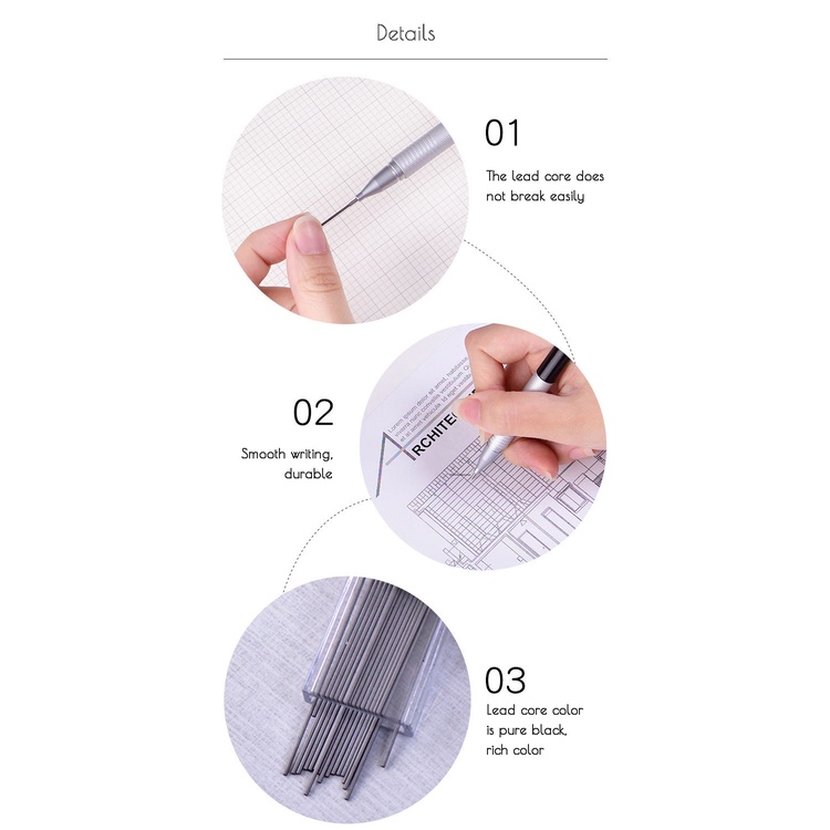 Bút Chì Bấm 0.5 / 0.7mm Kèm Cục Tẩy Tiện Dụng Chất Lượng Cao