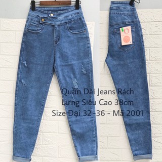 [Size Đại 32-36] Quần Dài Jeans Lưng Siêu Cao - Size Đại Cào - Co Giãn Mạnh