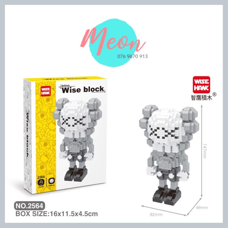 Xếp hình lego Kaws - miniblock kaws Size L