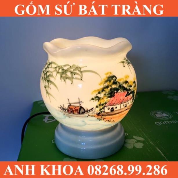 Đèn size to có kẹp đèn mới - Gốm sứ Bát Tràng Anh Khoa