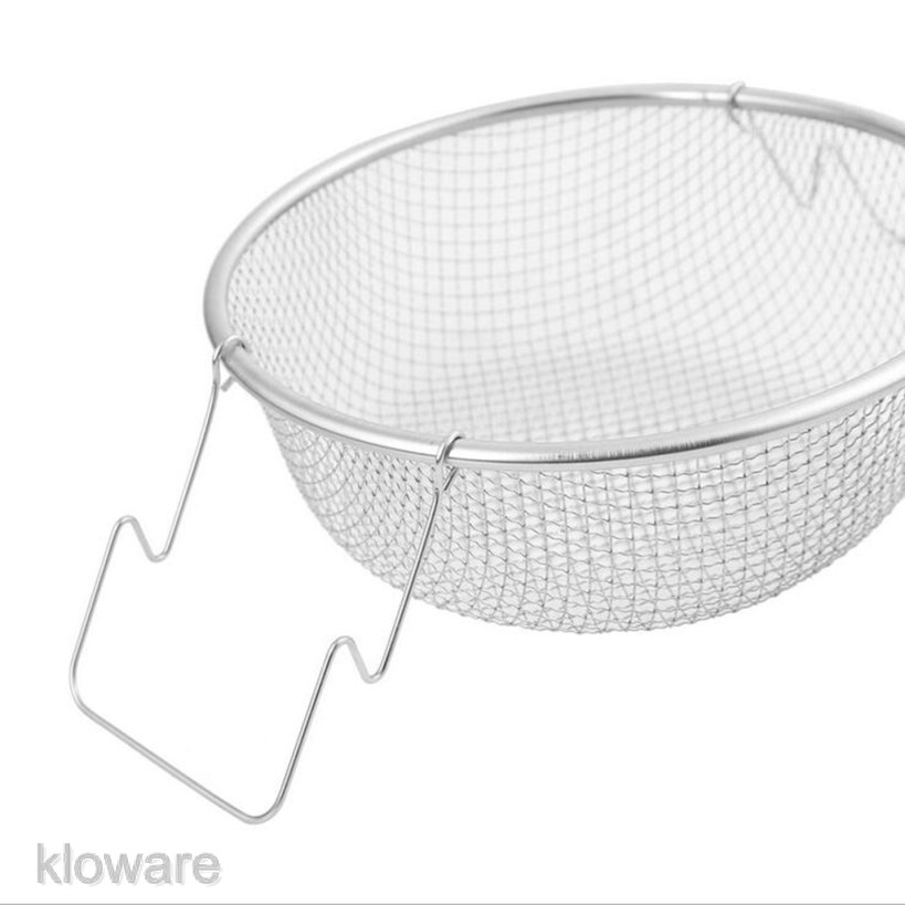 Rổ Lưới Lọc Bằng Thép Không Gỉ Hình Tròn Có 3 Kích Cỡ Dùng Để Chiên Rau Củ Quả