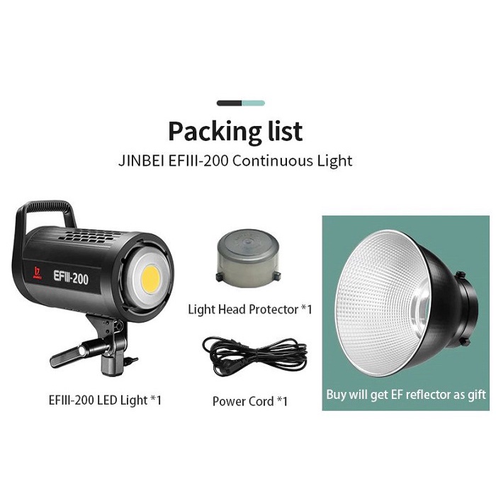 Đèn led studio Jinbei EFIII200 hàng chính hãng 100%, giá tốt
