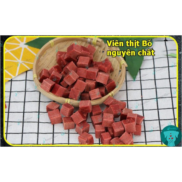 [100% THỊT TƯƠI]Viên Bò - Gà - Vịt Mix Phô Mai 6 Vị, Snack Dinh Dưỡng Cho Chó, Bánh Thưởng Huấn Luyện. 100gr -JAMI89