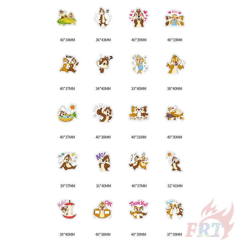 ❉ Chip &amp; Dale - Series B Disney Stickers ❉ 40Pcs/Set DIY Decals Stickers for Diary Laptop Scrapbooks Skateboard