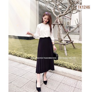 [EVIS.VN] SƠ MI LỤA ĐÍNH TRAI CHUẨN HÀN SIÊU SỊN SÒ TK1246