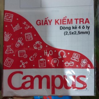 Giấy kiểm tra cấp 1 campus ( combo 5 túi)
