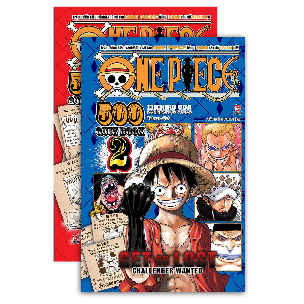 Truyện tranh One Piece 500 Quiz Book - Trọn bộ 2 tập - Tặng kèm Standee - NXB Kim Đồng