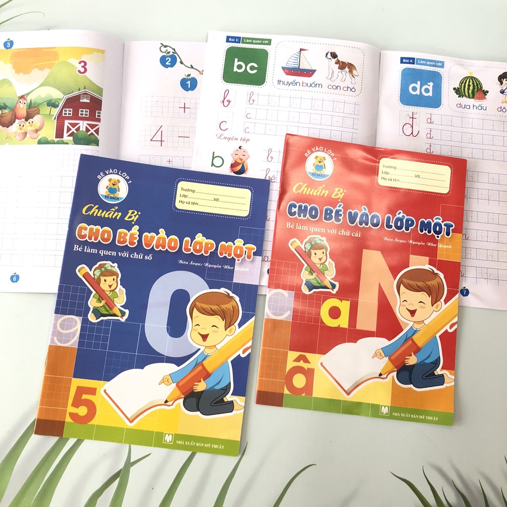 (Set 2 đến 6 quyển) Tập tô viết chữ, số - cho bé mẫu giáo vào lớp 1, 4 -5 đến 6 tuổi -Vừa học vừa chơi ôn luyện hè