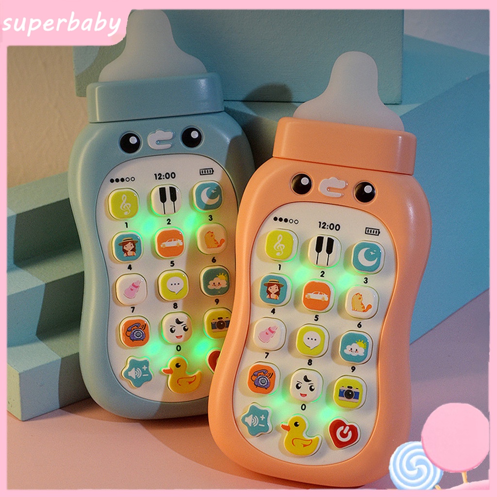 |Superbaby| Điện Thoại Đồ Chơi Hình Bình Sữa Cho Bé