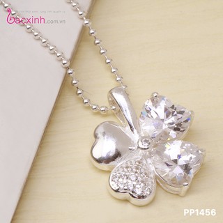 Mặt dây chuyền bạc ý 925 bạc xinh huệ ngân - cỏ bốn lá may mắn pp1456