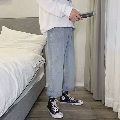 Quần Baggy Jean Nam Nữ- Ống Rộng Unisex Phong Cách Bụi bặm -Q9- đổi trả free nếu hàng lỗi | BigBuy360 - bigbuy360.vn