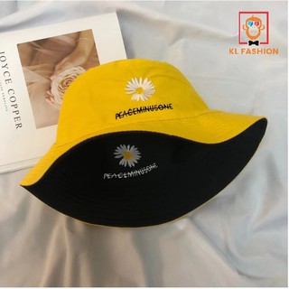 Nón Bucket 2 Mặt Hoa Cúc Peaceminusone