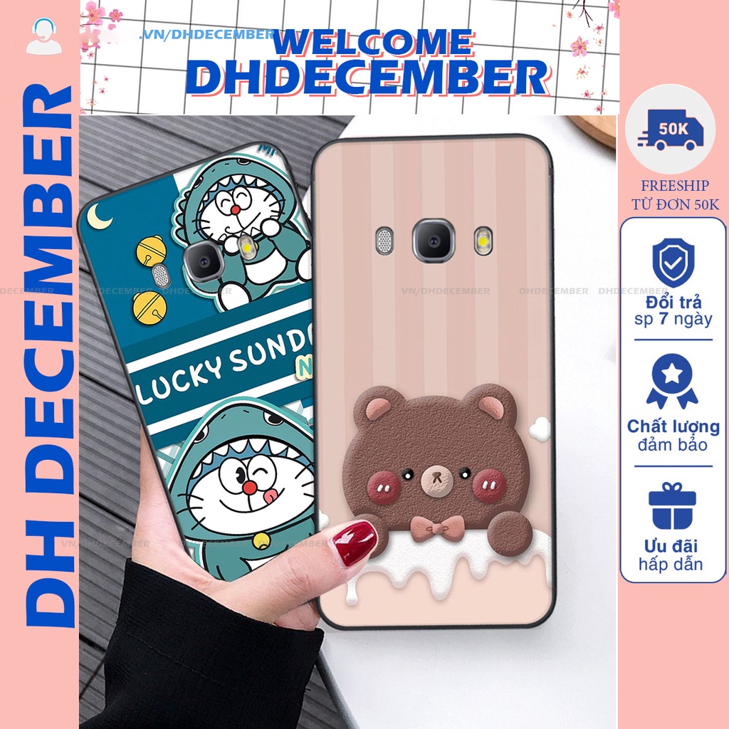 Ốp lưng Samsung Galaxy J3 2016 / J5 2016 / J7 2016 in hình gấu K@ws, gấu nâu, dor@emon RẺ- ĐẸP- BỀN