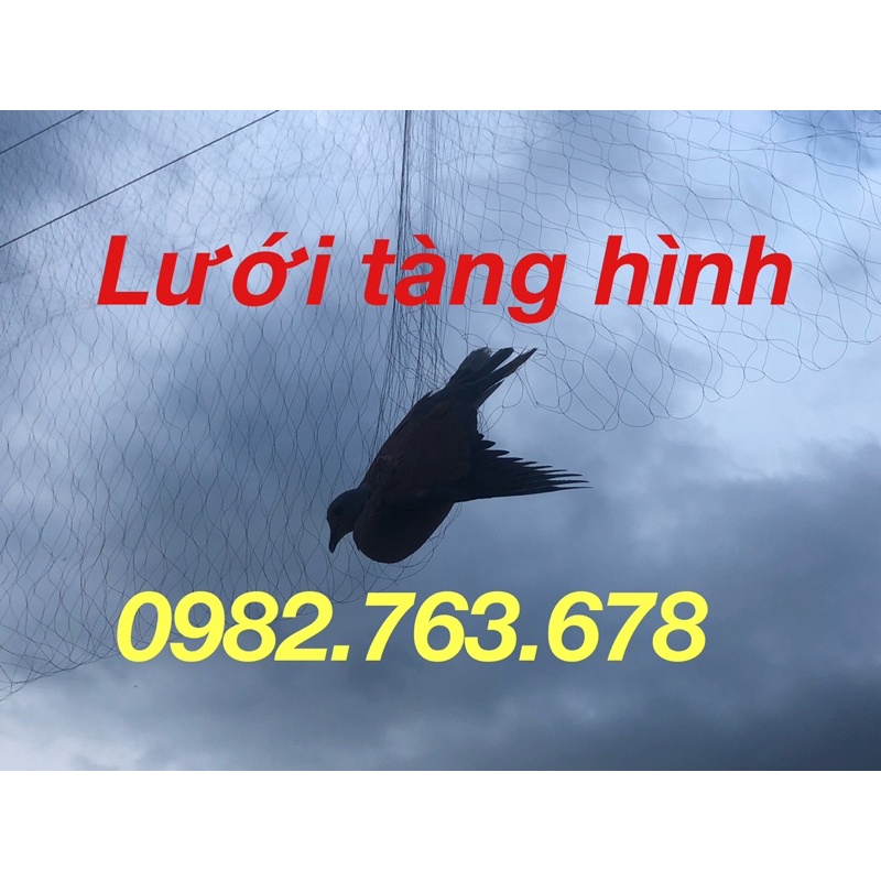 60m lưới tàng hình bắt chim cu.cò..mắt 8p cao6m 5 dây 4 túi