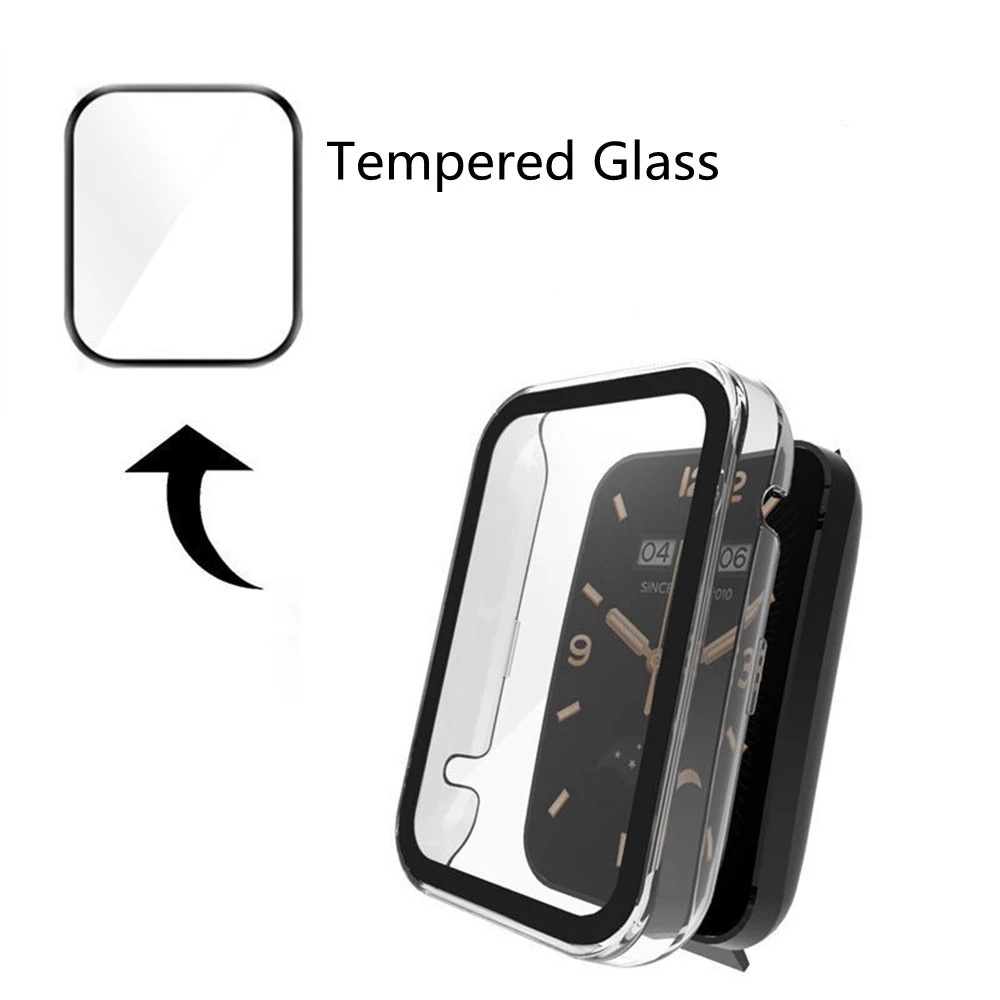 Vỏ PC và kính cường lực JANSIN bảo vệ màn hình cho Xiaomi Mi Band 7 Pro Xiaomi Mi Band 7 Pro mi band 7 Pro