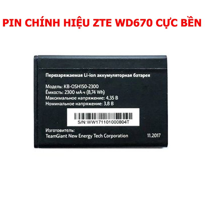 PIN WD670 RELIANCE, JAZZ 4G SIÊU BỀN BẢO HÀNH DÀI HẠN