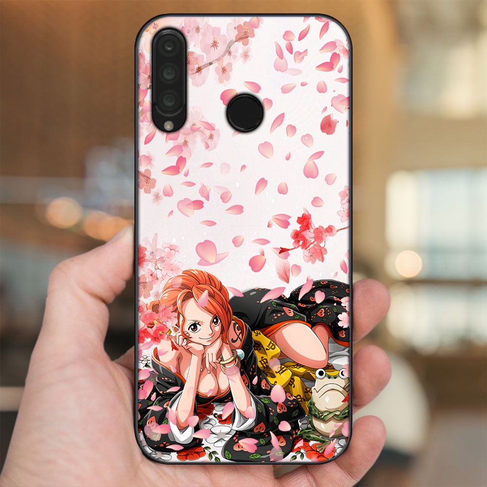 Ốp lưng Huawei P30 Lite, Nova 4e viền đen in hình Nami One Piece Đảo Hải Tặc