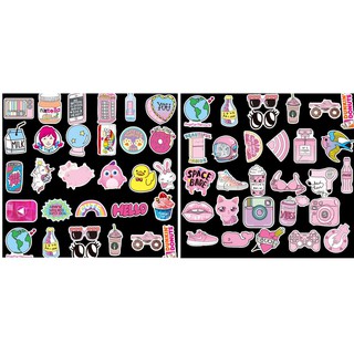 Sticker dán Set 50 miếng Pink Cute