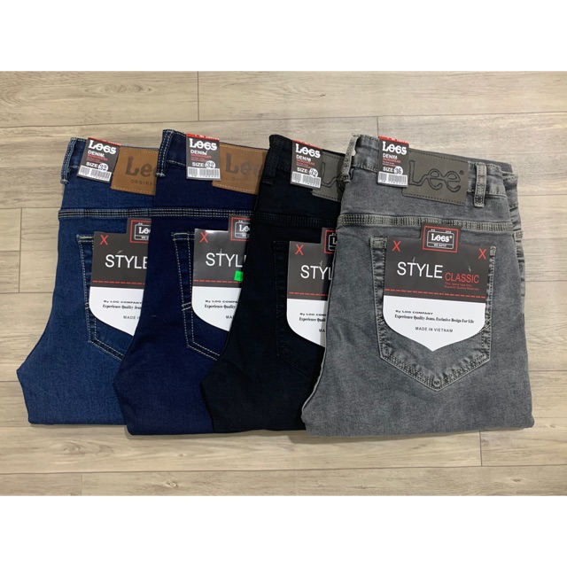 Quần jean thun nam - kiểu L1 BIGSIZE < 130kg (size 32-44)
