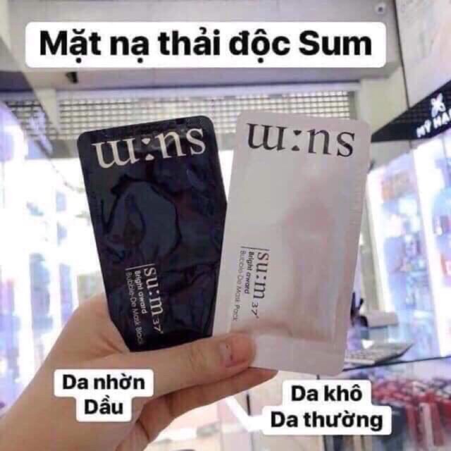 [RẺ VÔ ĐICH] MẶT NẠ THẢI ĐỘC SUM HÀN QUỐC NẠ THẢI ĐỘC SU:M - Mask Sủi Bọt Hút Chì