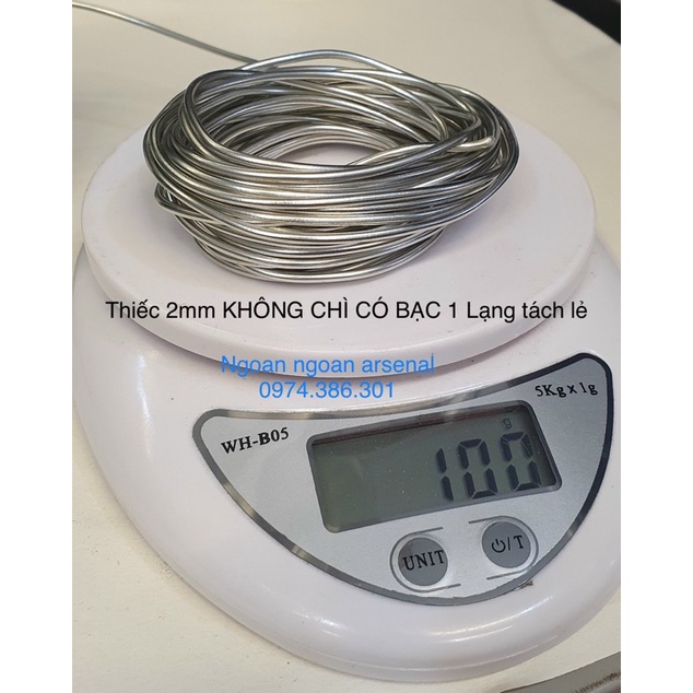 mục 1: thiếc hàn 2.0mm cao cấp. tỉ lệ bạc 0,3- không chì tách từ cuộn 1kg❤️