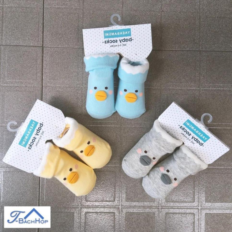 Vớ tất vịt thun Cotton Có Chống Trượt Xinh xắn cho bé ( trẻ sơ sinh 0-6m )
