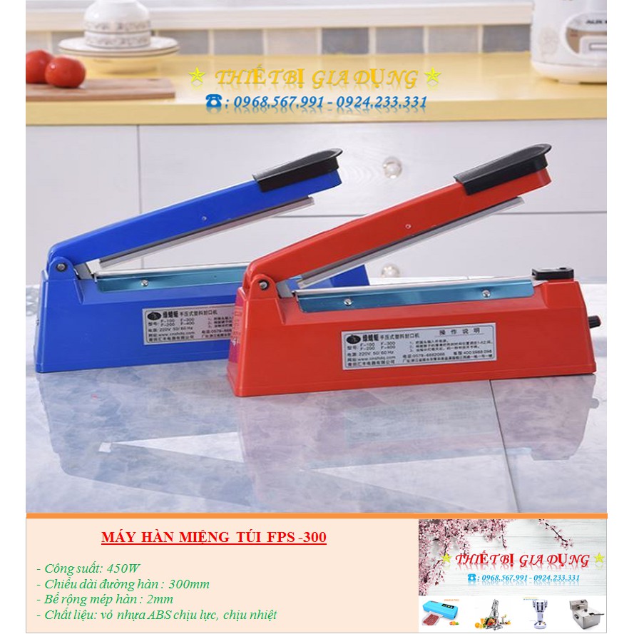 Máy Hàn Miệng Túi Dập Tay PFS 300mm