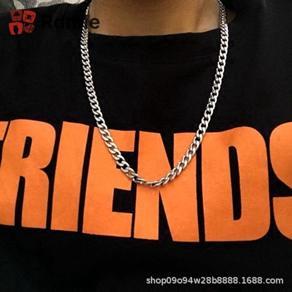 Vòng cổ Bằng Hợp Kim Dày Phong Cách Hip hop Cổ Điển Thời Trang Cho Nam Và Nữ