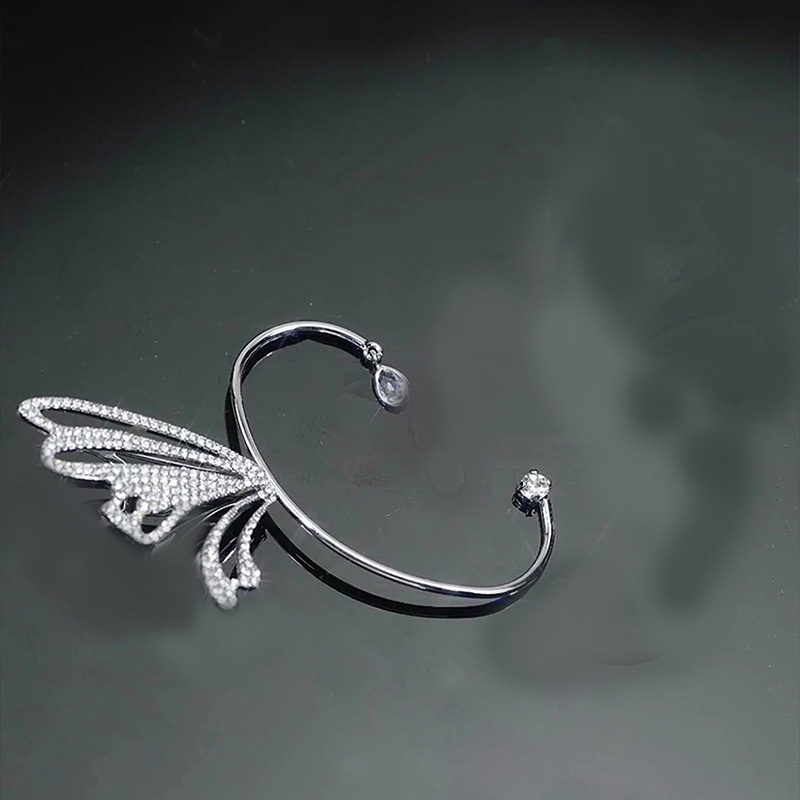 Khuyên Tai Hình Bướm Đính Đá Rhinestone Phong Cách Mới 2022