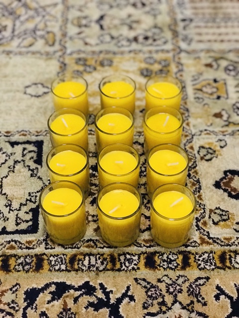 Đèn bơ cúng Phật JVALA - Tinh Tấn (ly nến bơ cao cấp hộp 12 cái)