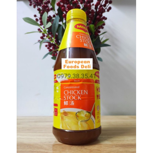 Nước Cốt Thịt Gà Cô Đặc Thượng Hạng hiệu Maggi Chicken Stock chai 1.2 kg
