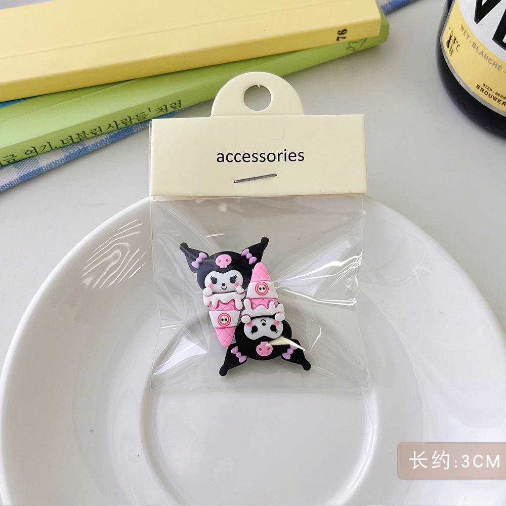 Kẹp Tóc Hình Cây Kem Động Vật Dễ Thương Cho Bé Gái